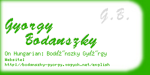 gyorgy bodanszky business card